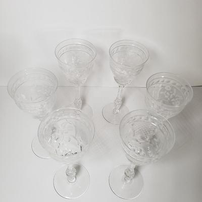 LOT 77D: Interlaken by Rock Sharpe Set of Wine Glasses (6) & Cordial Glasses (12)