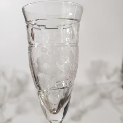 LOT 77D: Interlaken by Rock Sharpe Set of Wine Glasses (6) & Cordial Glasses (12)