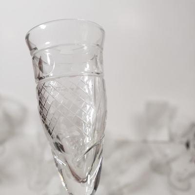 LOT 77D: Interlaken by Rock Sharpe Set of Wine Glasses (6) & Cordial Glasses (12)