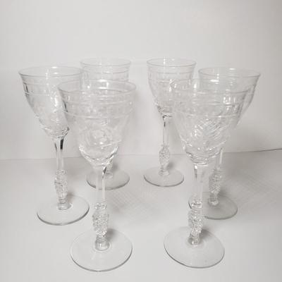 LOT 77D: Interlaken by Rock Sharpe Set of Wine Glasses (6) & Cordial Glasses (12)