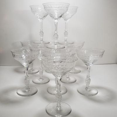 LOT 78D: Interlaken by Rock Sharpe Champagne Glasses Set of 12