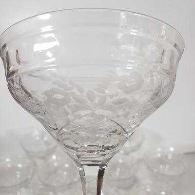 LOT 78D: Interlaken by Rock Sharpe Champagne Glasses Set of 12