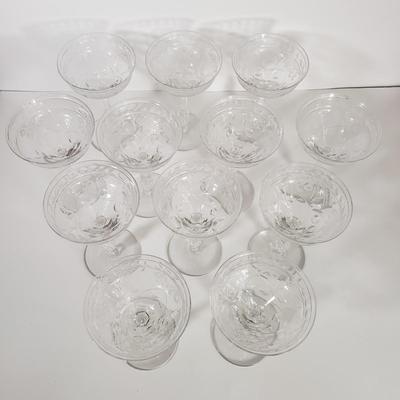 LOT 78D: Interlaken by Rock Sharpe Champagne Glasses Set of 12