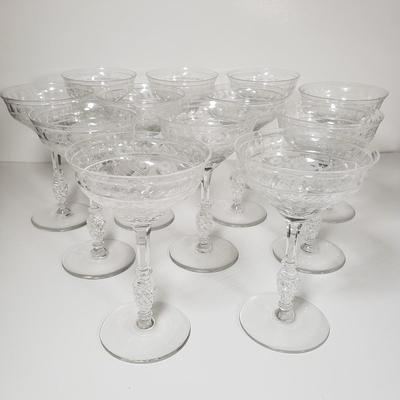 LOT 78D: Interlaken by Rock Sharpe Champagne Glasses Set of 12
