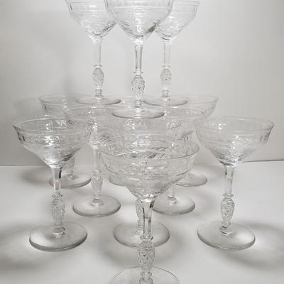 LOT 78D: Interlaken by Rock Sharpe Champagne Glasses Set of 12
