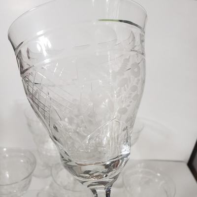 LOT 79D: Interlaken by Rock Sharpe Water Goblets (11)
