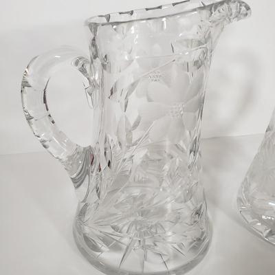 LOT 80D: Beautiful Heavy American Brilliant Cut Glass Pieces