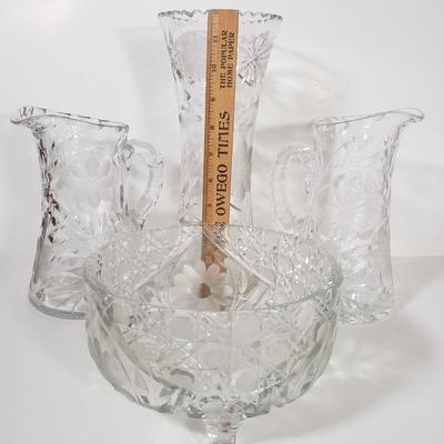 LOT 80D: Beautiful Heavy American Brilliant Cut Glass Pieces