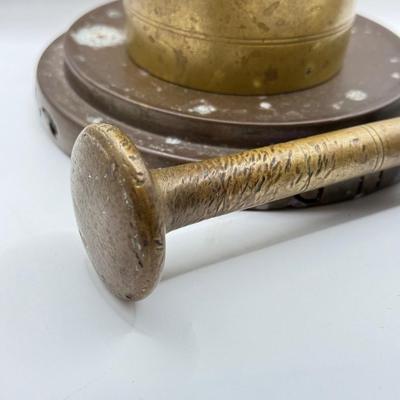 LOT 87G: Brass and Marble Mortar & Pestle Sets