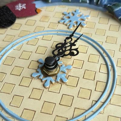 LOT 88G: Plastic Santa Lamp, Snowman Clocks & More Christmas Decor