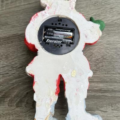 LOT 88G: Plastic Santa Lamp, Snowman Clocks & More Christmas Decor