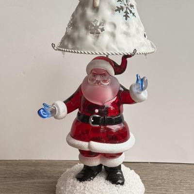 LOT 88G: Plastic Santa Lamp, Snowman Clocks & More Christmas Decor