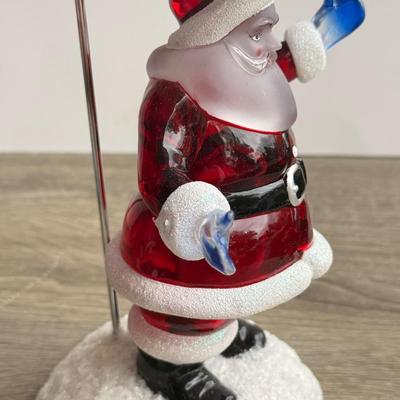 LOT 88G: Plastic Santa Lamp, Snowman Clocks & More Christmas Decor
