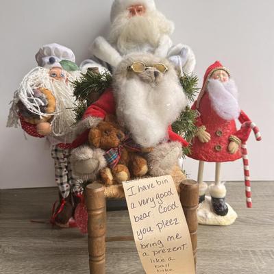 LOT 89G: Collection of Decorative Santas
