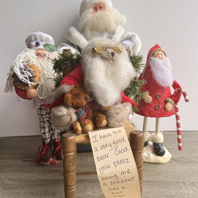 LOT 89G: Collection of Decorative Santas