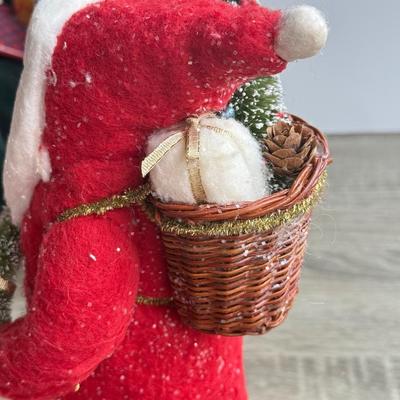 LOT 90G: Wooden Santa Sign w/ Collection of Santa’s - Vintage & Modern