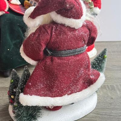 LOT 90G: Wooden Santa Sign w/ Collection of Santa’s - Vintage & Modern