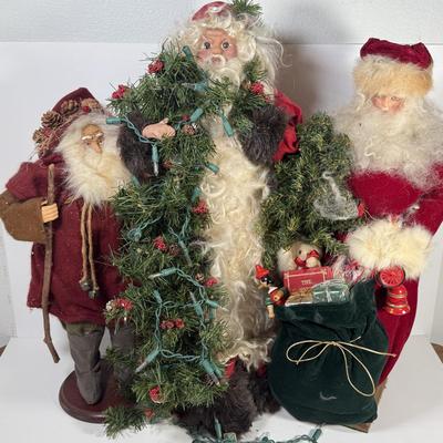 LOT 92G: Collection of Santa’s: Treasures of the Heart, Bit of Christmas & More