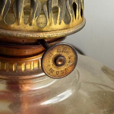 LOT 95G: Brass Electric “Oil” Lamps, Glass Oil Lamp & More