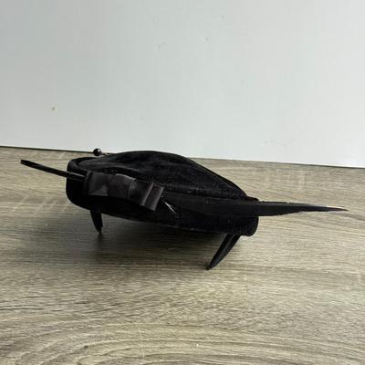 LOT 96G: Vintage Feathered Black Fascinators w/ Hat Pins