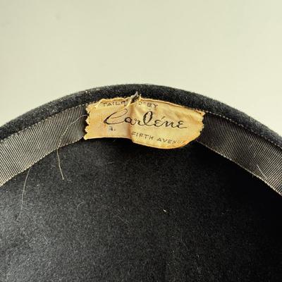 LOT 96G: Vintage Feathered Black Fascinators w/ Hat Pins