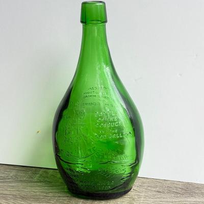 LOT 98G: Painted Woodland Creature Cabinet Doors by Local Pitman Artist Sylvia Ashley, Local NJ Glass Bottles & More