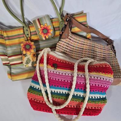 LOT 103G: Sisters by Longaberger Tote with 2 Purses
