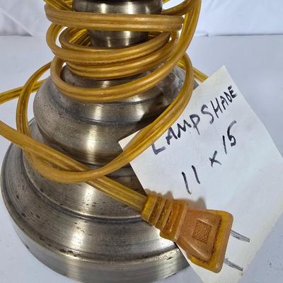 LOT 108G: Brass Table Lamp with 2 Wall Sconces