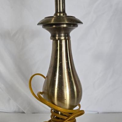 LOT 108G: Brass Table Lamp with 2 Wall Sconces