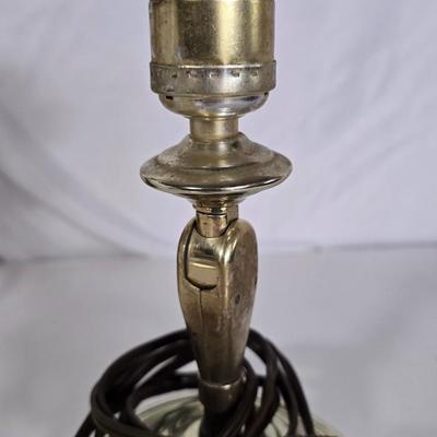 LOT 108G: Brass Table Lamp with 2 Wall Sconces