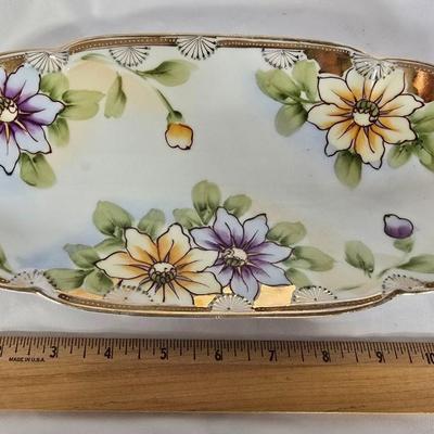 LOT 110G: Hand Painted Nippon Dish, Cat Planter, Royal Australia Shaker, and More