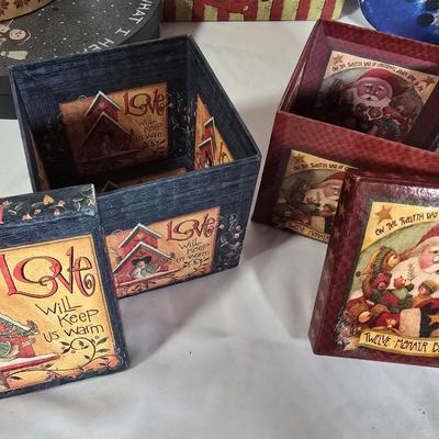 LOT 111G: Large Collection of Nesting Gift Boxes