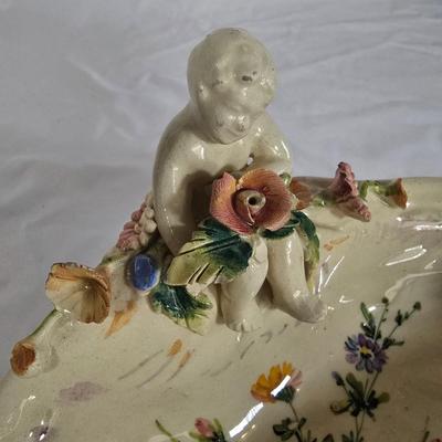 LOT 115G: Italian Ceramic Bowl, Porcelain Swans, and Collector Plates