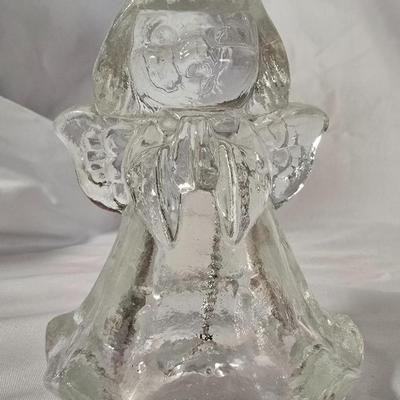 LOT 117G: Willow Tree Figurines, 70's Era Ceramic Angels, Glass Bell, and New In Box Angel Ornaments