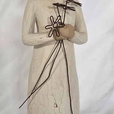 LOT 117G: Willow Tree Figurines, 70's Era Ceramic Angels, Glass Bell, and New In Box Angel Ornaments