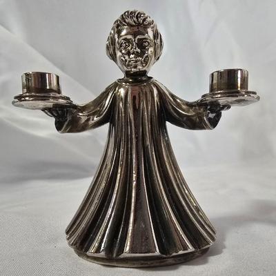 LOT 117G: Willow Tree Figurines, 70's Era Ceramic Angels, Glass Bell, and New In Box Angel Ornaments