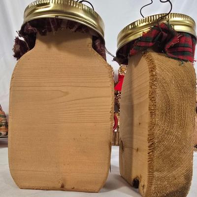 LOT 118G: Yankee Candle Accessories, Starbucks Mug, Hallmark Cookie Jar, and Gingerbread Men
