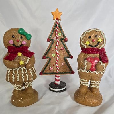 LOT 118G: Yankee Candle Accessories, Starbucks Mug, Hallmark Cookie Jar, and Gingerbread Men