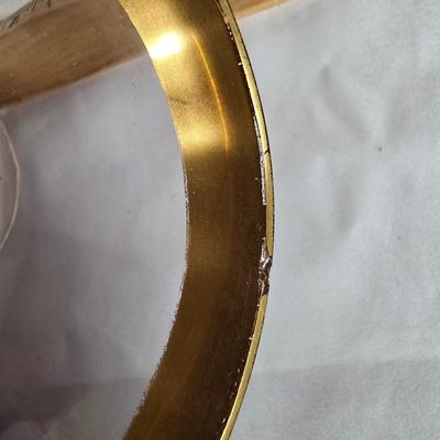 LOT 120G: Gold-rimmed Crystal Stem Glasses