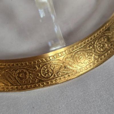 LOT 120G: Gold-rimmed Crystal Stem Glasses