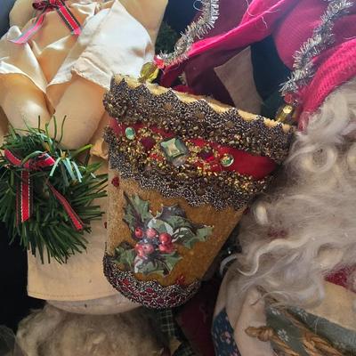 LOT 124G: Large Tote of Angel and Christmas Decor