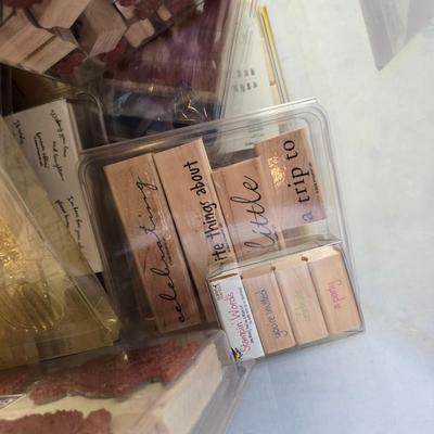 LOT 126G: Large Tote of Rubber Stamps
