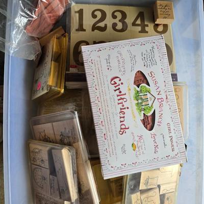 LOT 126G: Large Tote of Rubber Stamps