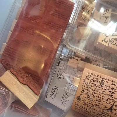 LOT 126G: Large Tote of Rubber Stamps