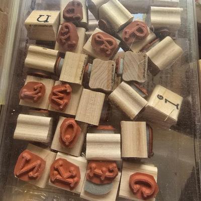 LOT 126G: Large Tote of Rubber Stamps