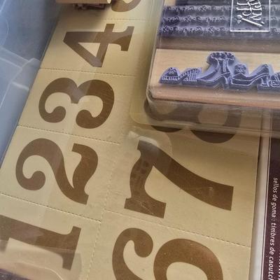 LOT 126G: Large Tote of Rubber Stamps