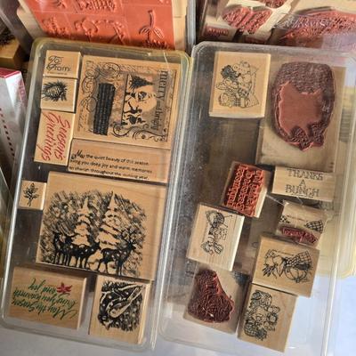 LOT 127G: Large Tote of Rubber Stamps
