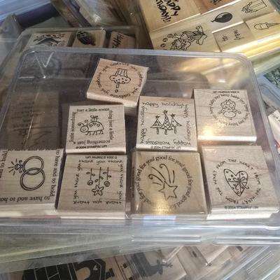LOT 127G: Large Tote of Rubber Stamps