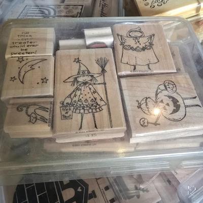 LOT 127G: Large Tote of Rubber Stamps