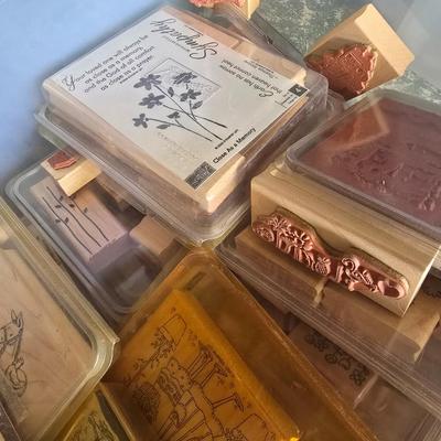 LOT 128G: Large Tote of Rubber Stamps